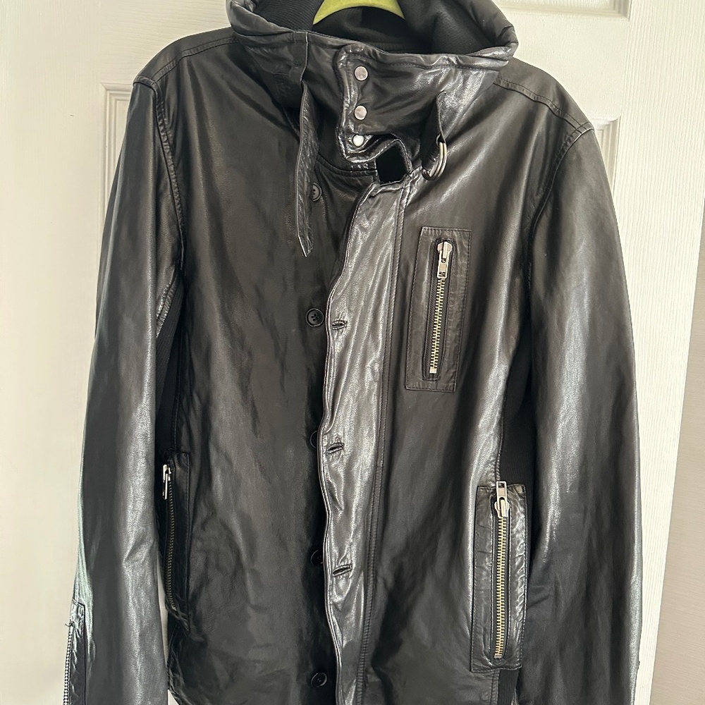 Nicolas K Brock Leather Jacket-size XL
